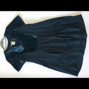 Maeve swing dress with velvet detail